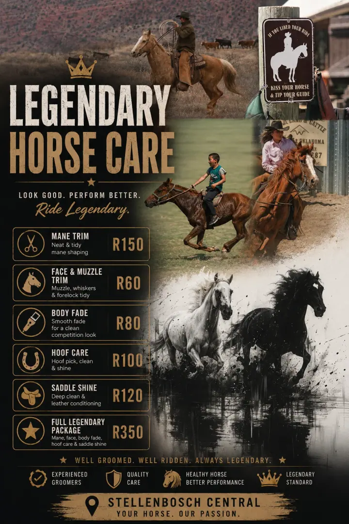 Legendary Horse Care service and pricing campaign