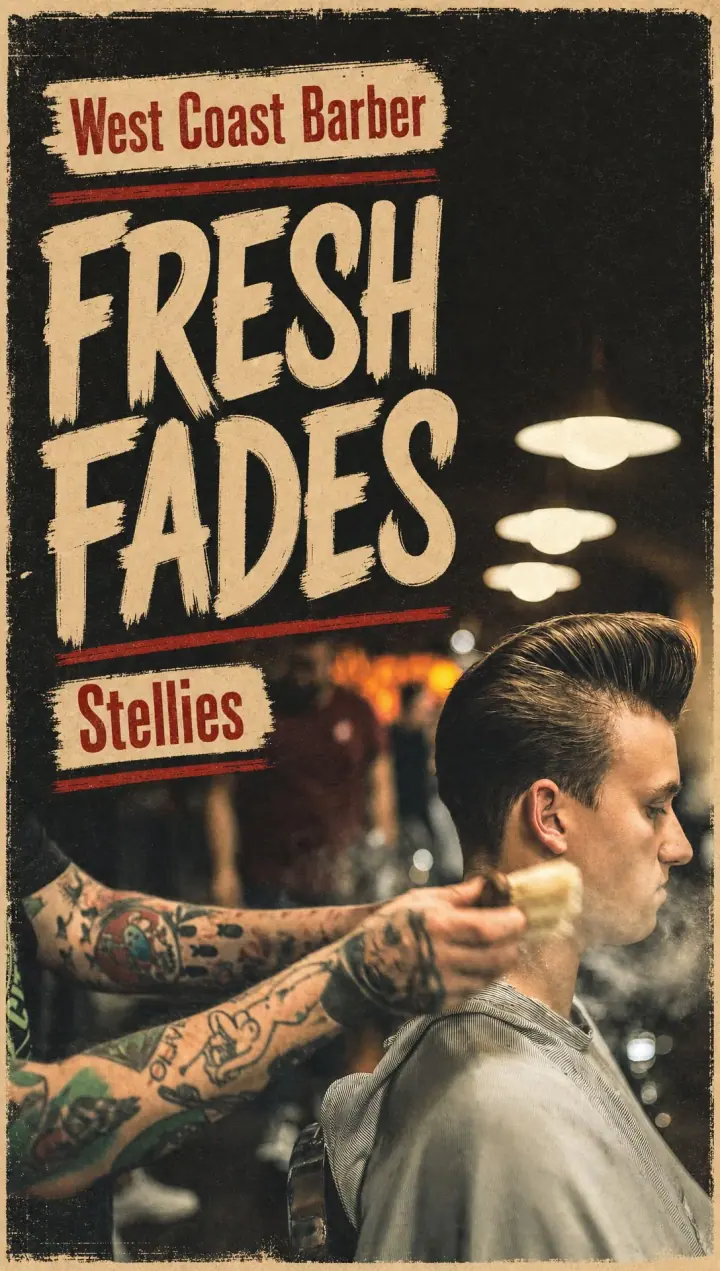 Fresh Fades campaign for West Coast Barber in Stellenbosch